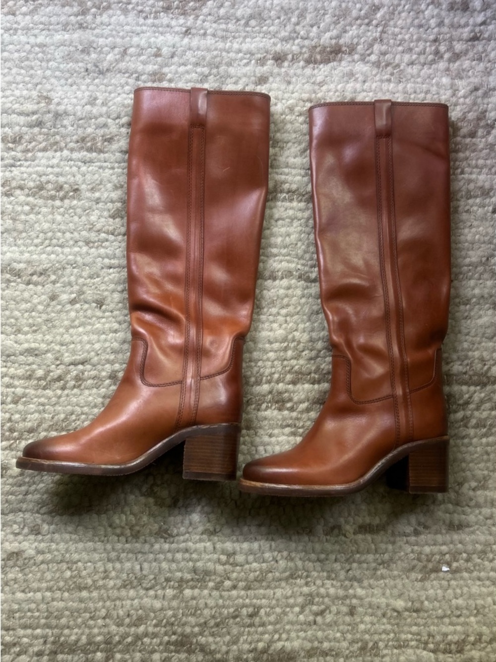 Isabel Marant Tall Leather Over-the-Knee Boots in Cognac Brown - Picture 4 of 6